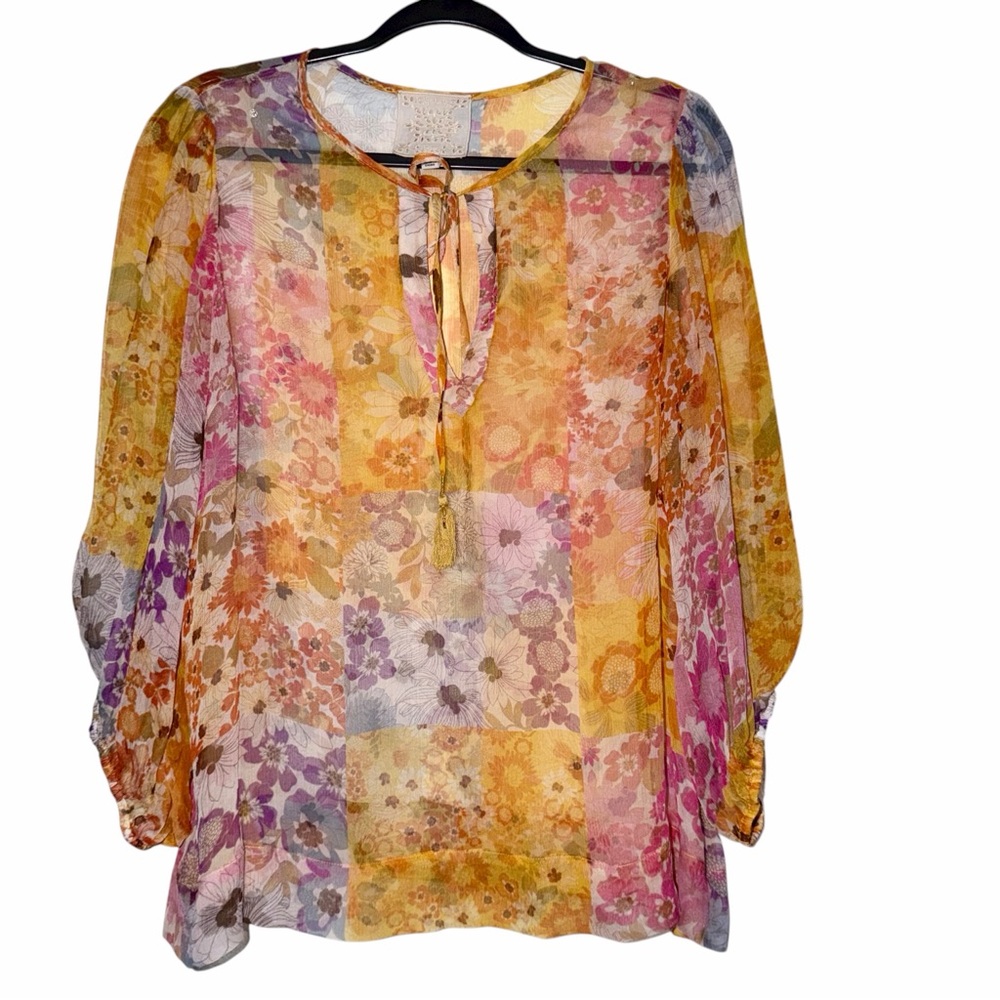 Johnny Was Jade Collection Patchwork Blouse And C… - image 1